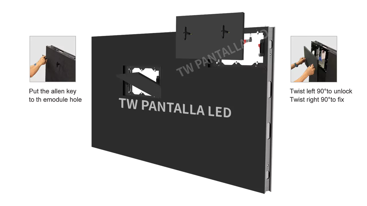 front service operation of TWES1000 Series LED screen