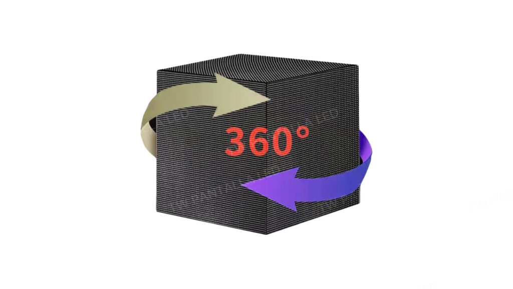360° viewing angle of LED cube screen